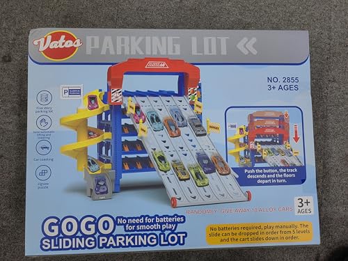 10 Cars Parking Track Toy for Boys Ages 3-8