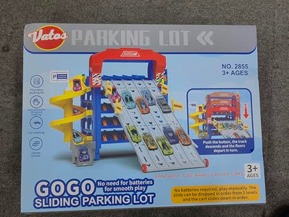 10 Cars Parking Track Toy for Boys Ages 3-8