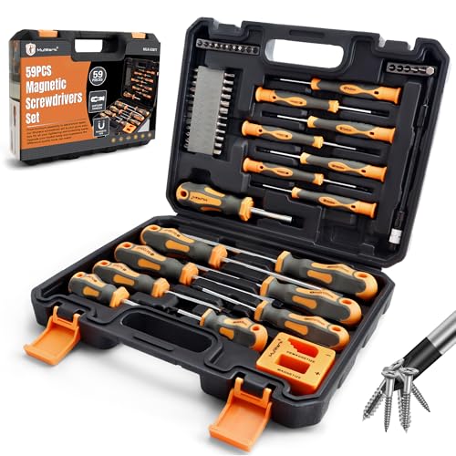 59 Piece Magnetic Screwdriver and Bit Set with Case