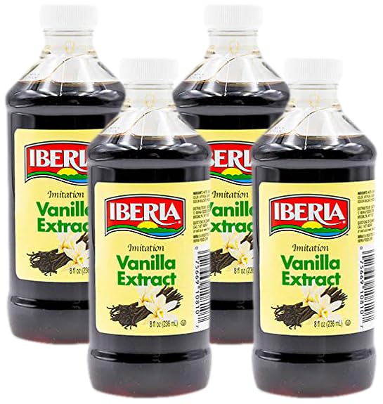 Iberia Imitation Vanilla Extract, 4-Pack, 8 Fl Oz