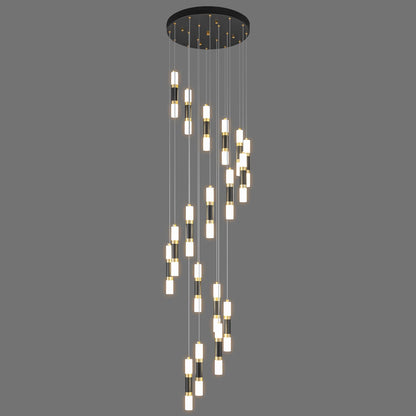 UPDATE: DEAD ❗ LIANGMH 18-Light Modern Kitchen Island Black Gold Ceiling Pendant Light Dimmable LED 108W Staircase Large Chandelier Lobby Living Room Bedroom Foyer High Ceiling Chandelier