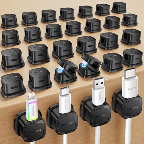 30 Pack Magnetic Cable Clips Cord Organizer Set