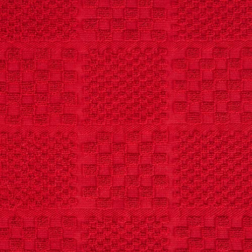 KitchenAid Quilted Cotton Terry Cloth Oven Mitt, Pot Holder Heat Resistant, 16"x26", 7"x13" & 7"x10", Passion Red