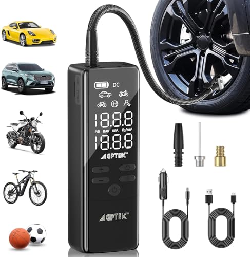 5000mAh Cordless Tire Inflator Air Compressor