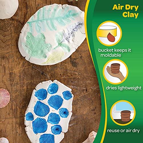 Crayola Air Dry Clay for Kids - White, Modeling Clay for Kids, Arts & Crafts, School Supplies for Classrooms & Teachers, 25lb