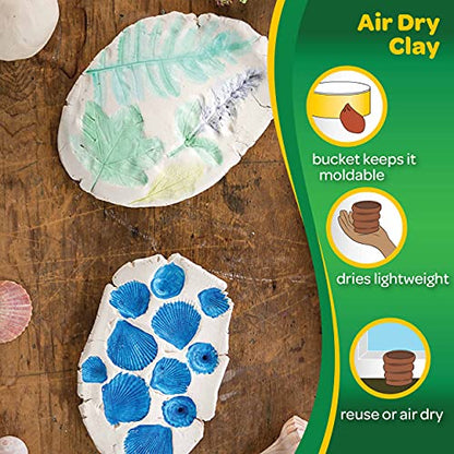 Crayola Air Dry Clay for Kids - White, Modeling Clay for Kids, Arts & Crafts, School Supplies for Classrooms & Teachers, 25lb