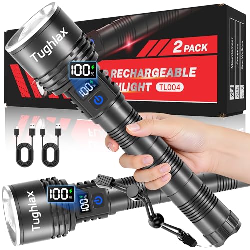 2 Pack Rechargeable High Lumen LED Flashlights