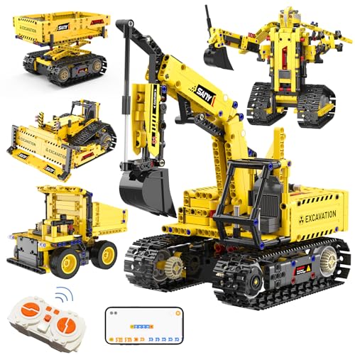 555 Piece STEM Remote Control Excavator Building Kit