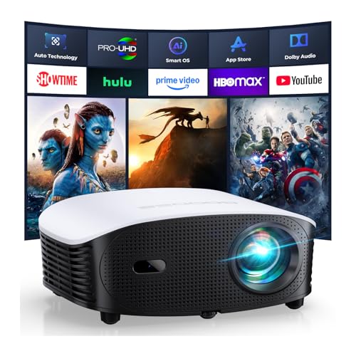 GooDee 1200 ANSI 4K WiFi Bluetooth Projector