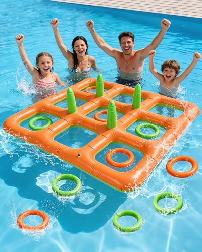 Giant Inflatable Tic Tac Toe and Ring Toss Game