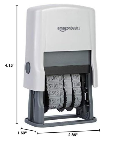 Amazon Basics Self-Inking Date Stamp, Rectangular