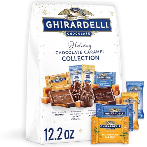 Ghirardelli Holiday Caramel Milk and Dark Chocolate Squares