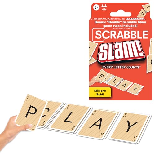 Scrabble Slam Card Game, Fast-Paced Word Game