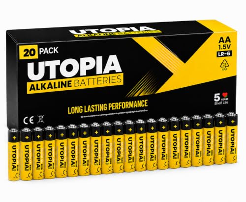 20 Pack Alkaline AA Batteries