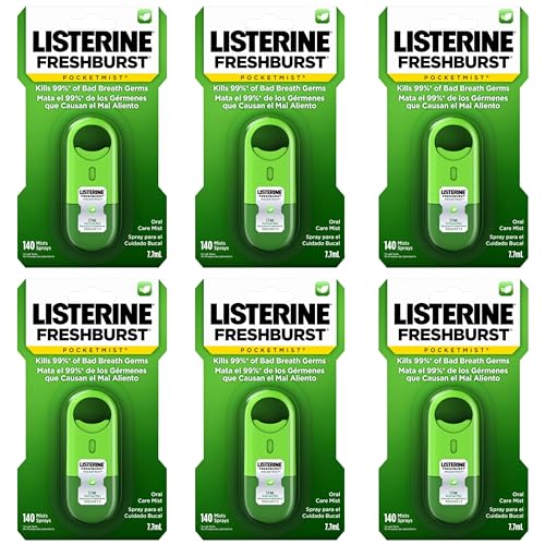 6 Pack Listerine Pocketmist Fresh Breath Spray