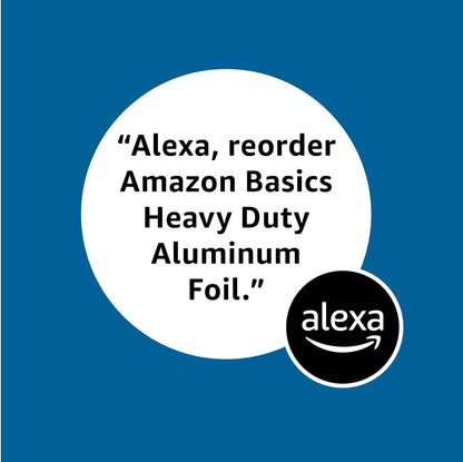 Amazon Basics Heavy Duty Aluminum Foil, 125 Sq Ft, Pack of 2