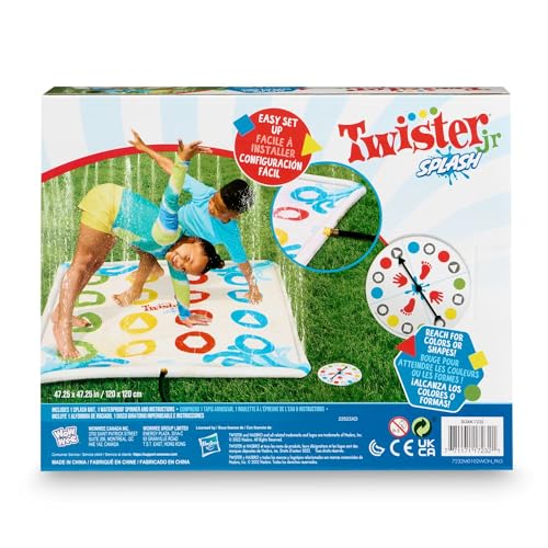 Hasbro Twister Jr. Splash – Outdoor Inflatable Water Twister Game for Kids