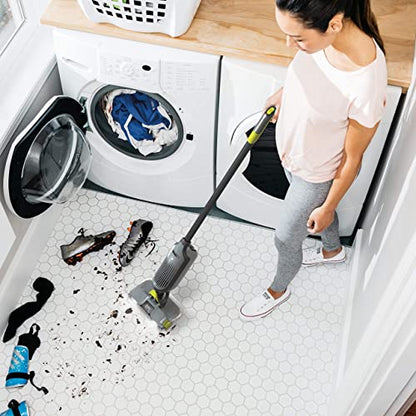 Shark VM252 VACMOP Pro Cordless Hard Floor Vacuum Mop with LED Headlights, 4 Disposable Pads & 12 oz. Cleaning Solution, Charcoal Gray