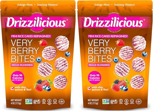 2 Pack Drizzilicious Very Berry Mini Rice Cakes
