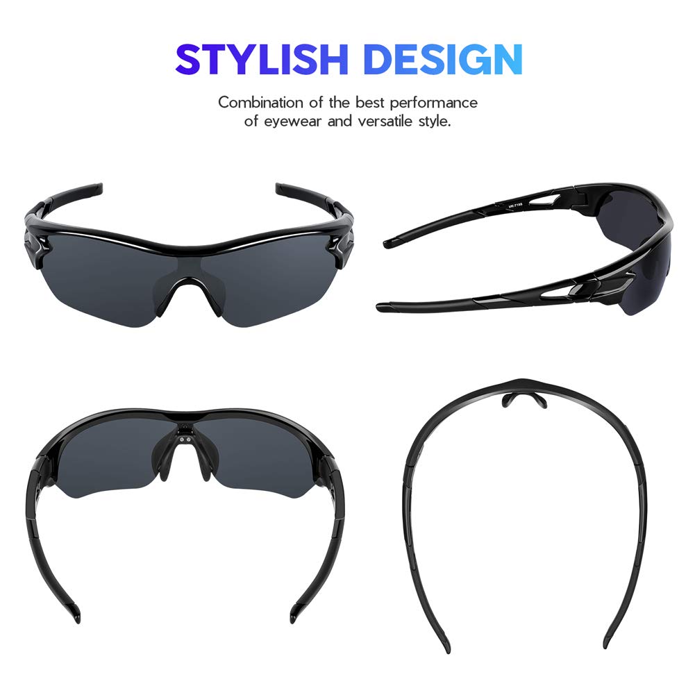 Polarized Sports Sunglasses for Men and Women