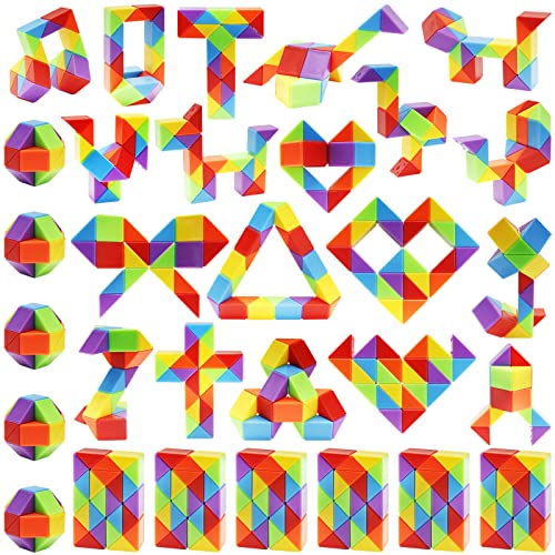 30 Pack Snake Cube Fidget Puzzle Toys