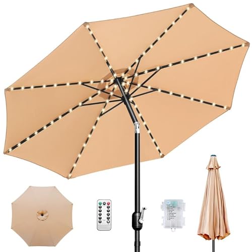 10ft Patio Umbrella with 104 LED Lights Outdoor