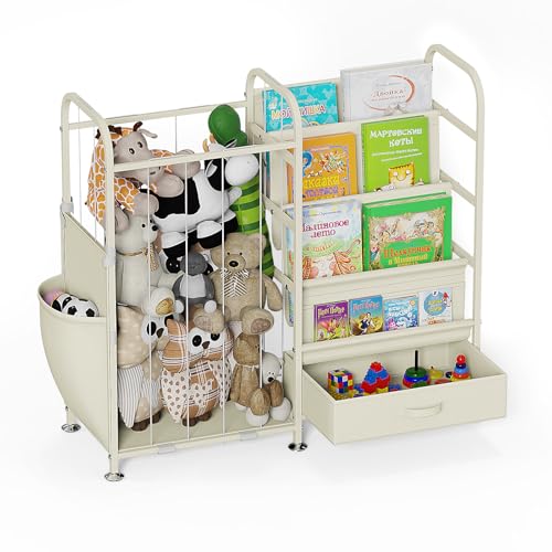 3-Tier Kids Bookshelf and Stuffed Animal Storage Organizer