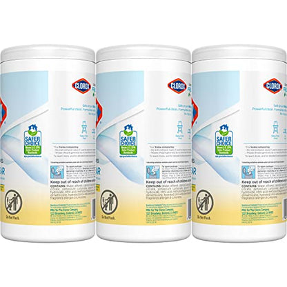 CLOROX Compostable Cleaning Wipes, Lemon Scent, 75 Count