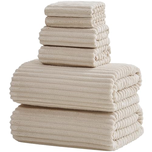 6 Piece Microfiber Bath Towel Set