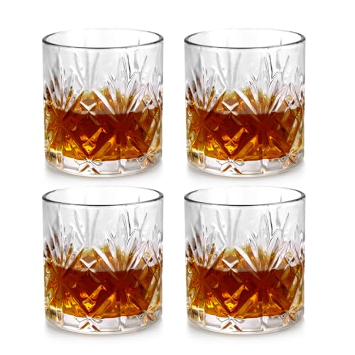 Set of 4 Old Fashioned Whiskey Glasses