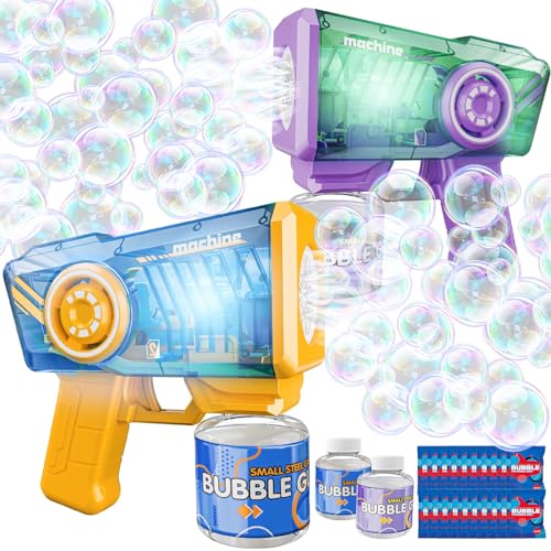 2 Pack Bubble Guns Automatic Bubble Machine for Kids