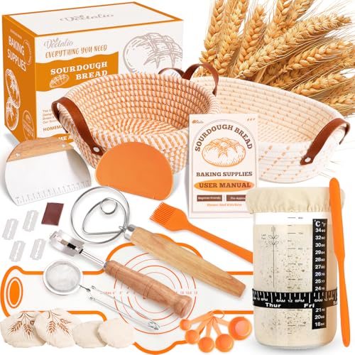 Sourdough Bread Starter Kit with Proofing Basket