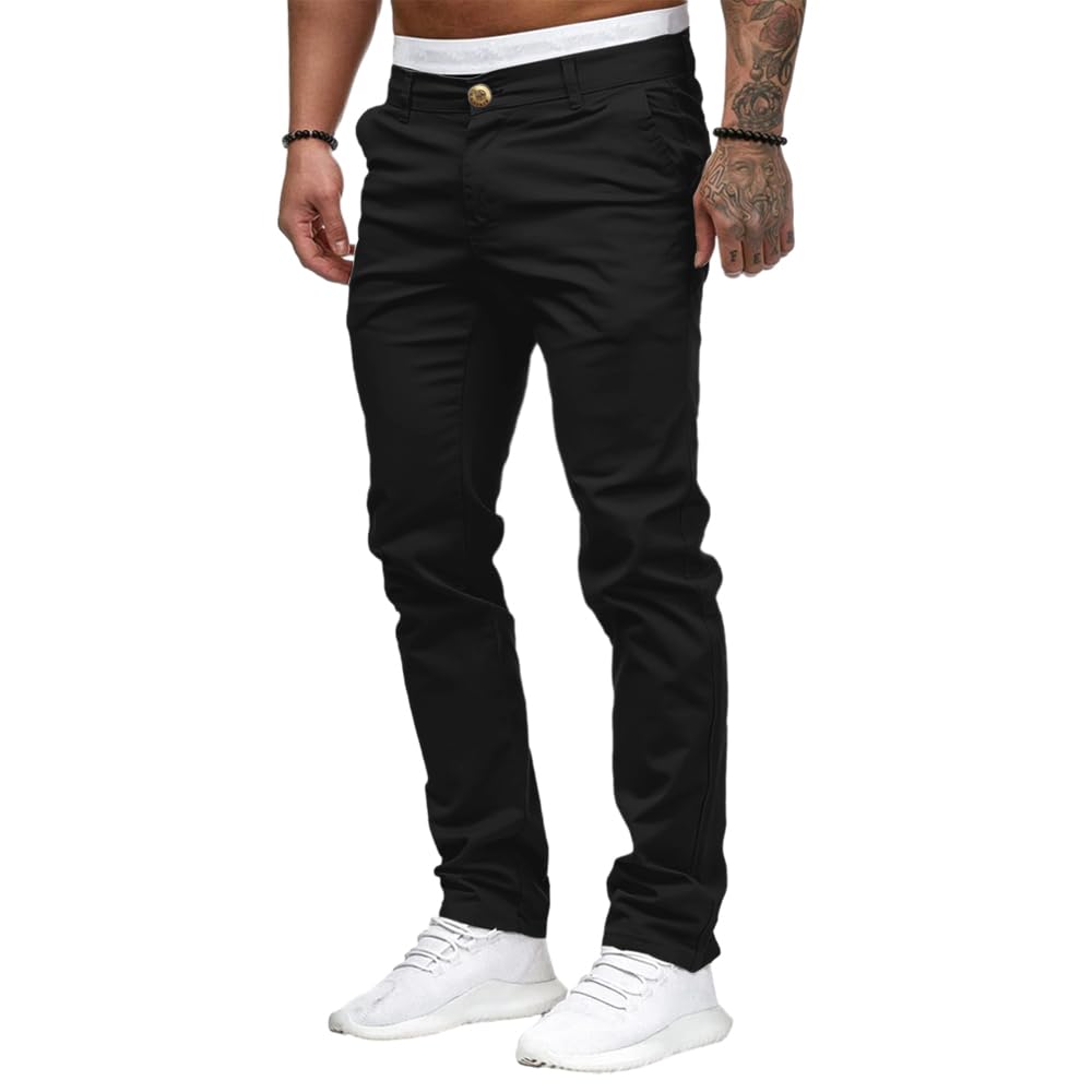 KAATAI Mens Dress Pants Slim Fit Chinos Stretch Fashion Pant Skinny Leg