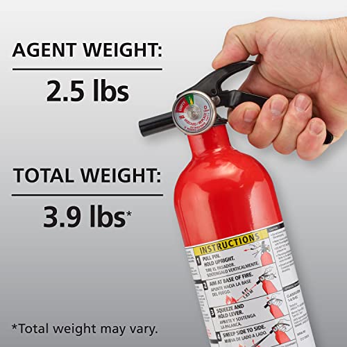 Kidde Fire Extinguisher for Home, 1-A:10-B:C, Dry Chemical Extinguisher, Red, Mounting Bracket Included, 2 Pack