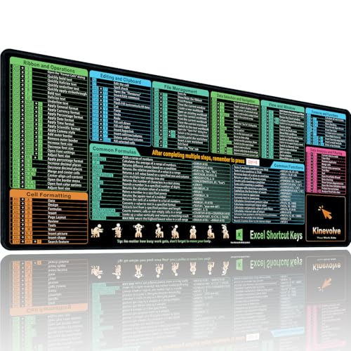 XL Excel Shortcut Mouse Pad Desk Mat