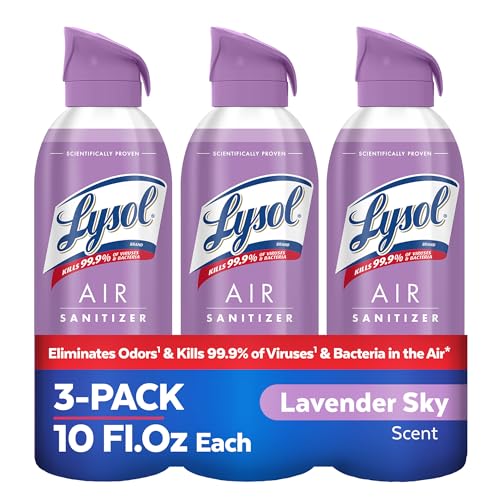 3 Pack Lysol Air Sanitizer Spray 10 oz
