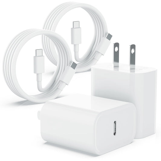 iPhone 15 Charger Fast Charging, iPad Charger 2Pack 20W USB C Fast Wall Charger with 6ft Type C to C Cable for iPhone 15/15 Plus/15 Pro/15 Pro Max/iPad 10/iPad Mini 6/iPad Air5/iPad Pro/AirPods Pro