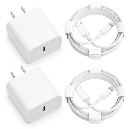 2 Pack Fast Charging USB C Charger for iPhone