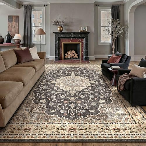 8x10 Machine Washable Vintage Area Rug