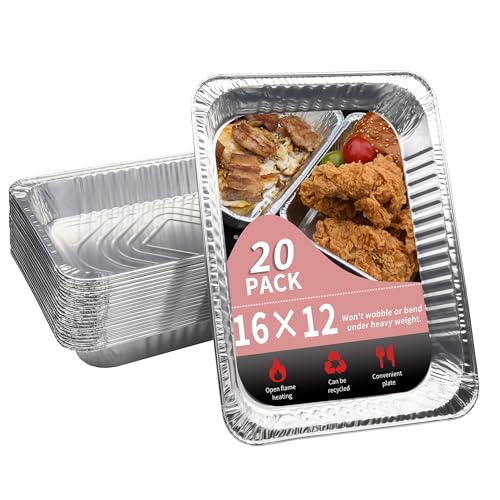 20 Pack Grease Tray Liners Aluminum Foil Drip Pans