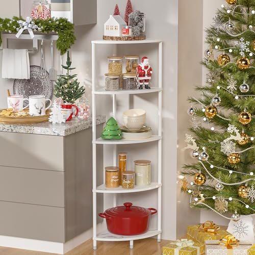 5 Tier Corner Shelf Stand Kitchen Bathroom Organizer