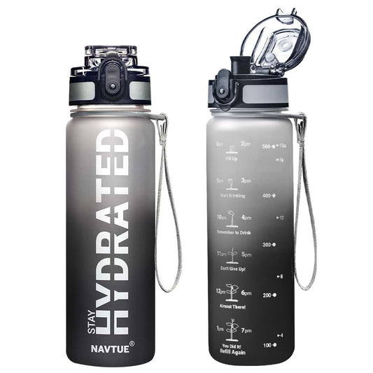 16oz Motivational Water Bottle with Time Marker