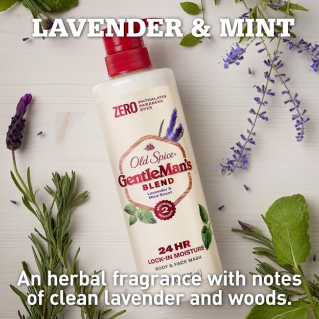 Old Spice Lavender Mint Body Wash, 18 oz (4-Pack)