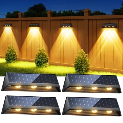 4 Pack Solar LED Fence and Deck Lights
