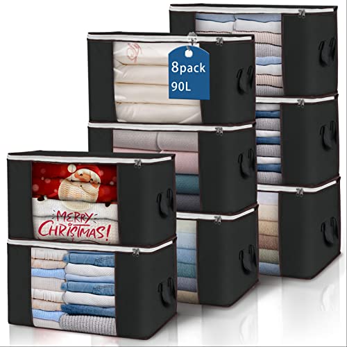 8 Pack Large Clothes Storage Bags with Handles
