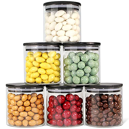 6 Pack Airtight 20oz Glass Food Storage Jars