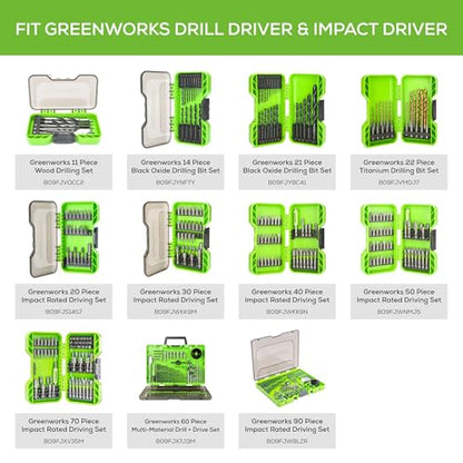 Greenworks 24V Brushless Cordless Drill Kit, 310 in./lbs, 18+1 Position Clutch, 1/2 '' Keyless Chuck, Variable Speed, (2)2Ah Batteries with 2A Fast Charger, LED Light with Tool Bag