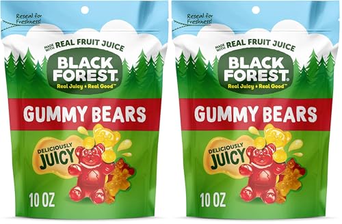 2 Pack Black Forest Fruit Juice Gummy Bears 10 oz