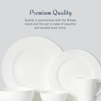 Mikasa 40-Piece White Dinnerware Set for 8