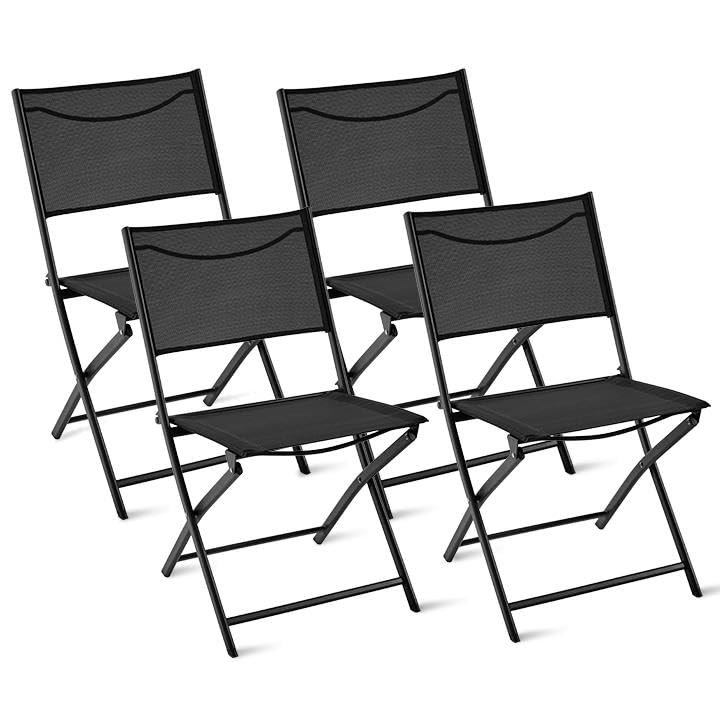 Yaheetech 4-Pack Outdoor Folding Dining Chairs